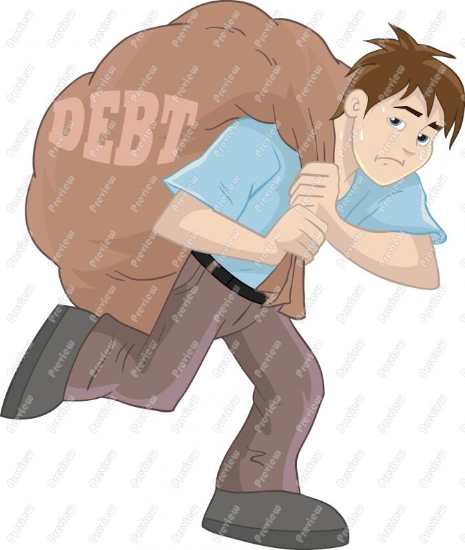 clip art man. Man Debt Clip Art